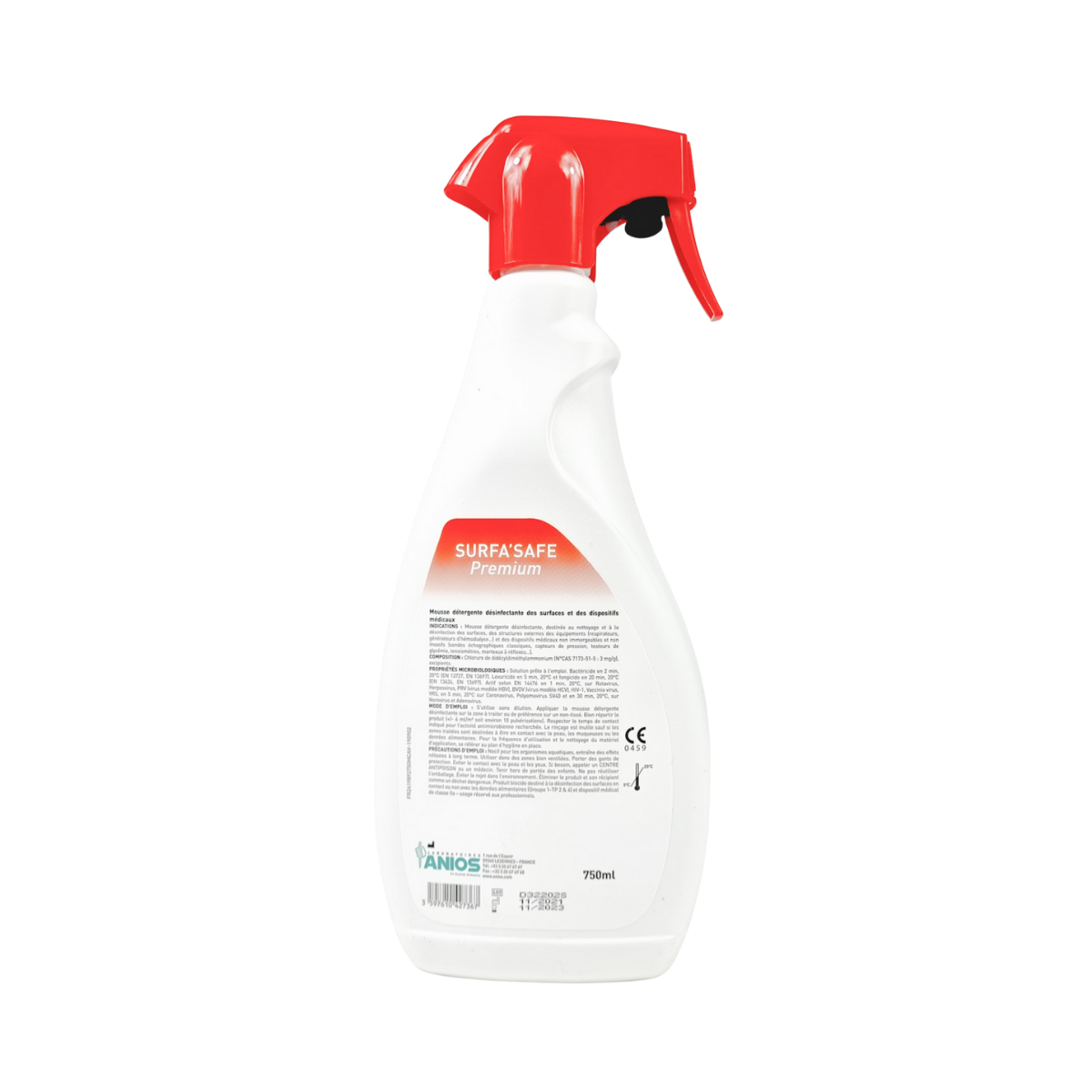Nettoyant desinfectant surface surfa'safe anios (750 ml)